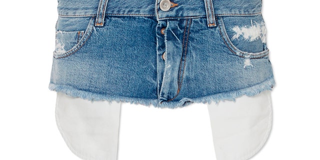 Less is more when it comes to the price tag on this tiny denim "waist belt."