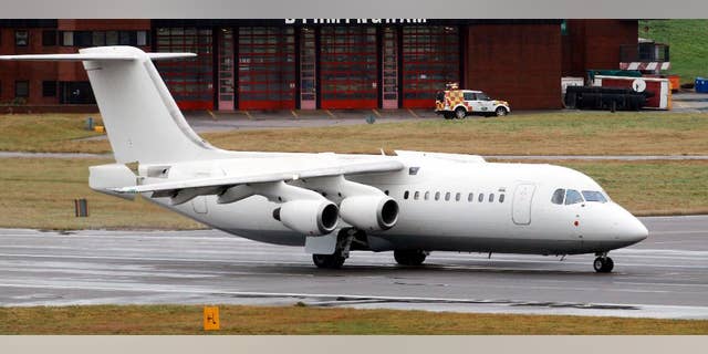 FILE - This is a Nov. 11, 2012 file photo taken at Birmingham Airport in central England of a BAE 146 aircraft similar to the one which has crashed in Colombia Tuesday Nov. 29, 2016.