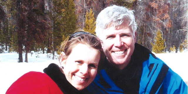 Supreme Court Justice Neil Gorsuch and his wife, Louise, skiing.