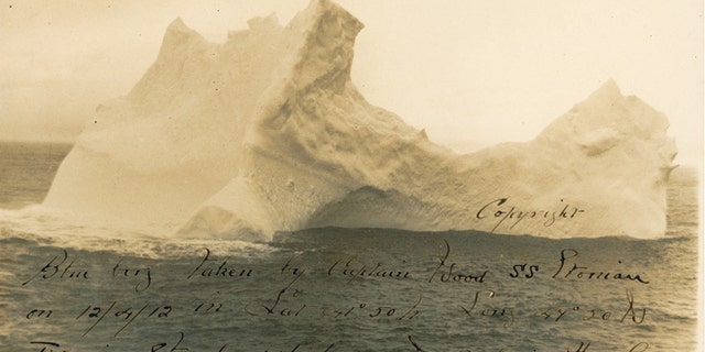 RR Auction expects this photograph, which the auction house says shows the iceberg that sank the Titanic, to sell for $8,000 to $10,000 when bidding closes on Sunday Dec. 16.