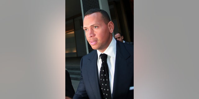 FILE- In this Sept. 30, 2013 file photo, Alex Rodriguez leaves the offices of Major League Baseball in New York. Rodriguez has accepted his season-long suspension from Major League Baseball, the longest penalty in the sport's history related to performance-enhancing drugs. Rodriguez withdrew his lawsuits against Major League Baseball, Commissioner Bud Selig and the players' association to overturn his season-long suspension on Friday, Feb. 7, 2014. The notices of dismissal were filed in federal court in Manhattan. (AP Photo/David Karp, File)