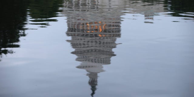 WASHINGTON, DC - JUNE 11: The U.S. Capitol is reflected in water on the morning of June 11, 2014 in Washington, DC. Yesterday House Majority Leader Eric Cantor (R-VA) lost his Virginia primary to Tea Party challenger Dave Brat. (Photo by Mark Wilson/Getty Images)