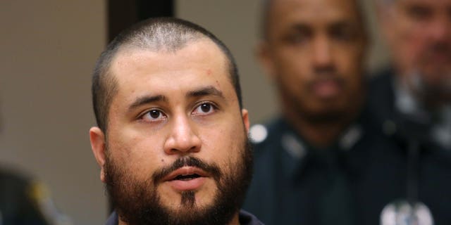 SANFORD, FL - NOVEMBER 19:  George Zimmerman the acquitted shooter in the death of Trayvon Martin, answers questions from a Seminole circuit judge during a first-appearance hearing on charges including aggravated assault stemming from a fight with his girlfriend November 19, 2013 in Sanford, Florida. Zimmerman, 30, was arrested after police responded to a domestic disturbance call at a house. He was acquitted in July of all charges in the shooting death of unarmed, black teenager, Trayvon Martin.   (Photo by Joe Burbank-Pool/Getty Images)