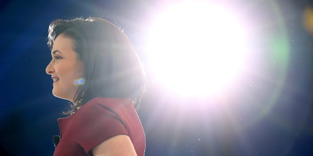 Facebook COO Sheryl Sandberg at the 2013 Dreamforce conference on November 20, 2013 in San Francisco, California.