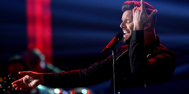 Ricky Martin during the GRAMMY Awards on November 21, 2013 in Las Vegas, Nevada.