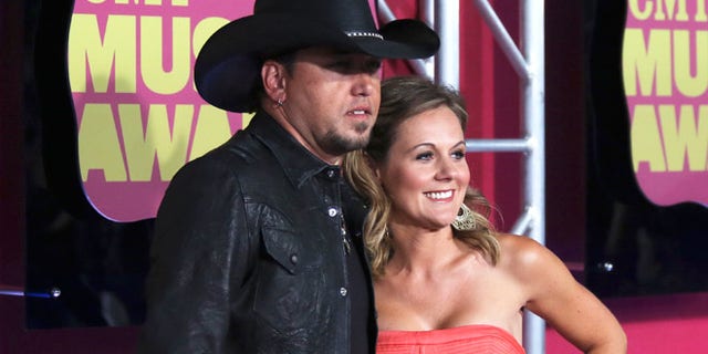 Jason Aldean and wife Jessica Ussery.