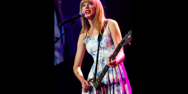June 1, 2012: Taylor Swift performs during the annual Wal-Mart shareholders' meeting in Fayetteville, Arkansas.