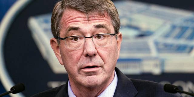 FILE - In this Jan. 28, 2016 file photo, Defense Secretary Ash Carter speaks during a news conference at the Pentagon, in Washington. U.S. military troops may be able to sidestep the Pentagon’s entrenched “up or out” promotion system under sweeping new proposals being unveiled Thursday, June 9, 2016, aimed at keeping high-tech experts or other specialists on the job, according to defense officials. Carter is expected to roll out the plans Thursday, marking the third - and most groundbreaking - installment in his campaign to modernize the military’s antiquated bureaucracy. (AP Photo/Cliff Owen, File)