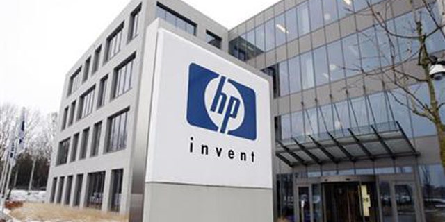 Jan. 12, 2010: A logo of HP is seen outside Hewlett-Packard Belgian headquarters in Diegem, near Brussels.