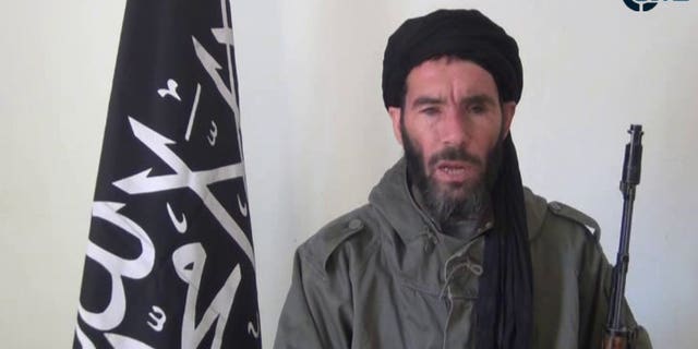FILE - This undated file image taken from video provided by the SITE Intel Group made available Thursday Jan. 17, 2013, purports to show terrorist leader Moktar Belmoktar.