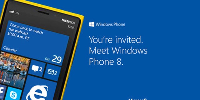 Oct. 29, 2012: An ad on Microsoft's website teases a Windows Phone 8 launch event.