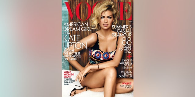 CORRECTS SPELLING TO GRACES - In this image released by Vogue, model Kate Upton graces the cover of the June 2013 issue. (AP Photo/Vogue)