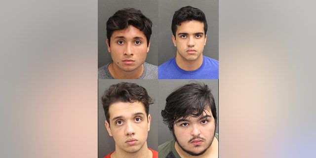 Miguel Baez Arriechi, Enrique Lopez Cosson, Manuel Zavarse and Gabriel Zavarse Cedeno have been accused of taking turns raping a woman in Orange County, Florida in May.