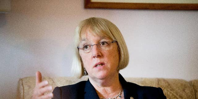Sen. Patty Murray, D-Wash. speaks during an interview with The Associated Press in her office on Capitol Hill in Washington. 