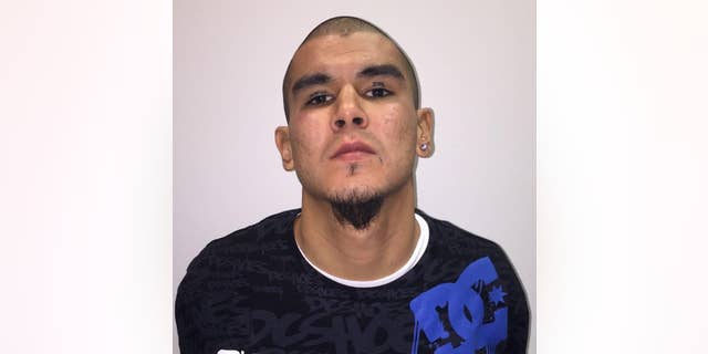 This photo released by Fairbanks Police Department shows Anthony George Jenkins-Alexie. The 29-year-old man was arrested in a shooting that left an Alaska police officer seriously injured. Jenkins-Alexie, of Fairbanks, is facing charges of attempted murder, assault and other counts in connection with the shooting early Sunday of Sgt. Allen Brandt. (Fairbanks Police Department via AP)