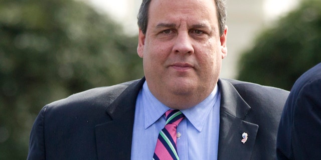 File- This Feb. 27, 2012 file photo shows New Jersey Governor Chris Christie leaving the White House in Washington. Former Vice President Joe Biden has taken a jab at Christie over the regions mass transit woes. Biden told an urban planning conference in New York on Friday, April 21, 2017, that Christies infinite wisdom in killing a rail tunnel project in 2010 means commuters are still in purgatory. (AP Photo/Carolyn Kaster, File)