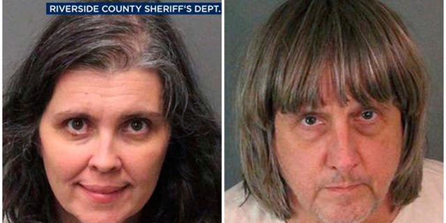 These Sunday, Jan. 14, 2018, photos provided by the Riverside County Sheriff's Department show Louise Anna Turpin, left, and David Allen Turpin. 