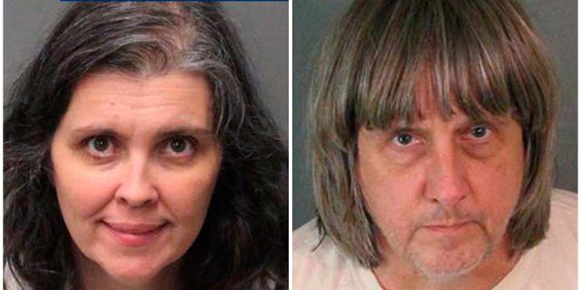 These Sunday, Jan. 14, 2018, photos provided by the Riverside County Sheriff's Department show Louise Anna Turpin, left, and David Allen Turpin. 