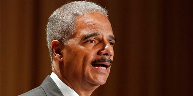 FILE: June 11, 2012: Attorney General Eric Holder speaks at the League of Women Voters National Convention in Washington.