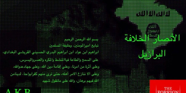 The message appeared on the terror sect's Telegram account.