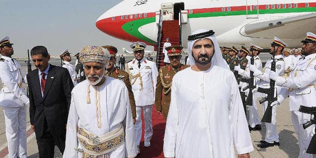 Sheikh Mohammed bin Rashid al-Maktoum arrives at Dubai airport on October 22, 2012