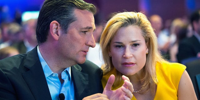 Presidential candidate Sen. Ted Cruz and his wife Heidi Nelson Cruz on August 21, 2015 in Des Moines, Iowa.