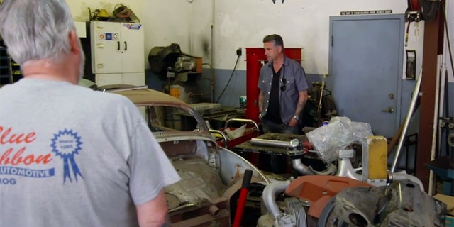 Richard Rawlings inspects Blue Ribbon Automotive in Bakersfield, Calif.