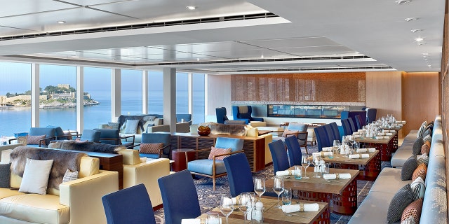 The ship accommodates 930 guests in 465 All-Veranda Staterooms and boasts two pool choices.
