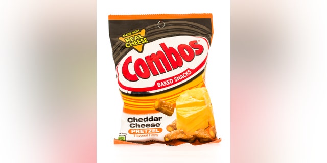 Winneconni, WI, USA - 18 June 2015: Bag of Combos in cheddar cheese flavor