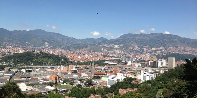 A panoramic view of Medellín, Colombia.