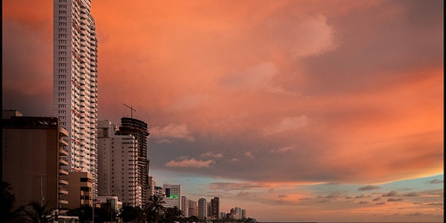 Bocagrande (big mouth) is one of the tourist beaches of Cartagena.