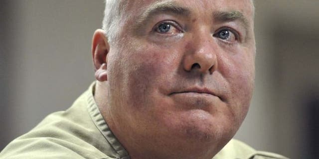 FILE: Oct. 24, 2012: Michael Skakel listens during a parole hearing at McDougall-Walker Correctional Institution in Suffield, Conn.