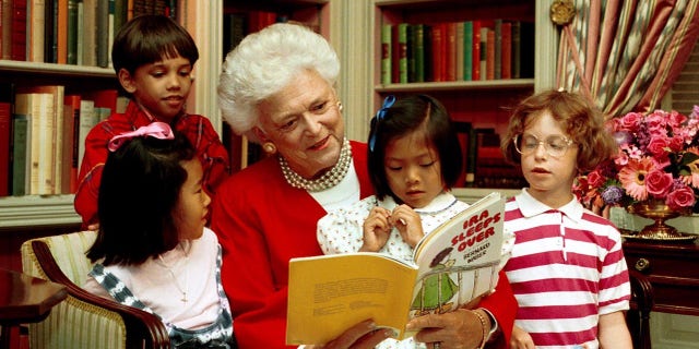 Roach also said Mrs. Bush had an "emphasis on literacy and we need it all the time. I have nieces and nephews who think reading is not important. And it is."