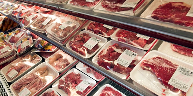 Packaged meat is seen at a grocery store Tuesday, May 19, 2015, in Montreal. Agriculture Minister Gerry Ritz says Canada and Mexico will ask the World Trade Organization to authorize retaliatory measures against the United States over that country's meat-labelling rules. The WTO on Monday ruled against U.S. labels on certain cuts of red meat that say where the animals were born, raised and slaughtered, saying the labels put Canadian and Mexican livestock at a disadvantage. The ruling on meat labeling could lead to heavy tariffs that will hurt ranchers and Congress should repeal the country-of-origin labeling law, North Dakota Stockmen's Association President Steve Brooks said. (Ryan Remiorz/The Canadian Press via AP)