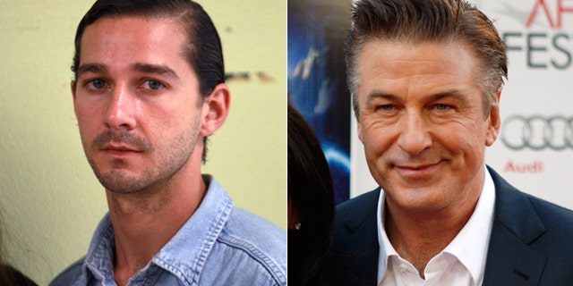 Shia LaBeouf, left, and Alec Baldwin, right.