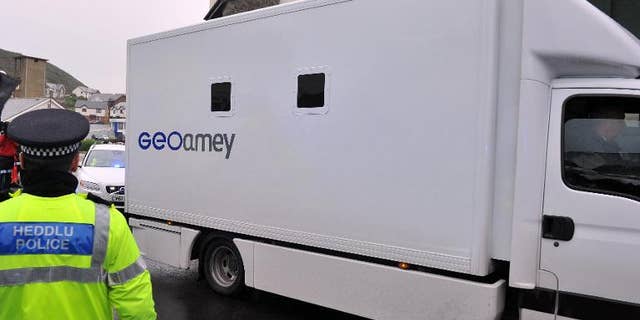 A prison van is seen in Wales on October 8, 2012.