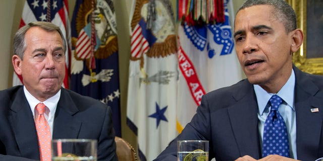 Nov. 16, 2012: President Obama and House Speaker John Boehner meet at the White House.