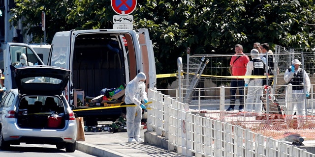 French police conduct an investigation in the French port city of Marseille after one person was killed in a vehicle ramming incident.