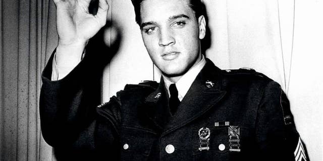 Elvis in the military.