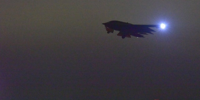 A B-2 Spirit taking off Wednesday from Whiteman Air Force Base in Missouri to support the bombing campaign.