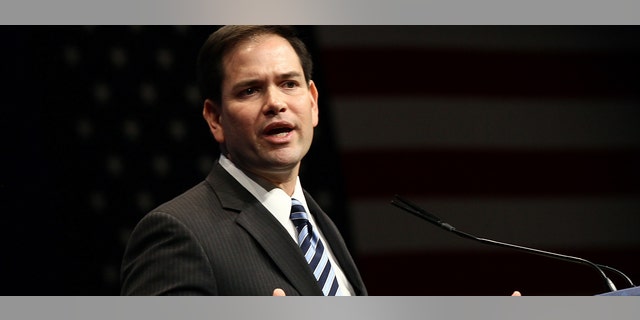 WASHINGTON, DC - FEBRUARY 09: Sen. Marco Rubio (R-FL) delivers a speech titled, "Is America Still an Exceptional Nation?" during the annual Conservative Political Action Conference (CPAC) February 9, 2012 in Washington, DC. Thousands of conservative activists are expected to attend the annual gathering in the nation's capital. (Photo by Win McNamee/Getty Images)