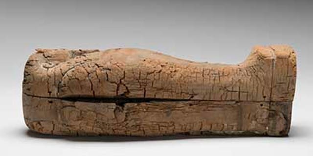 The coffin containing the mummified fetus.