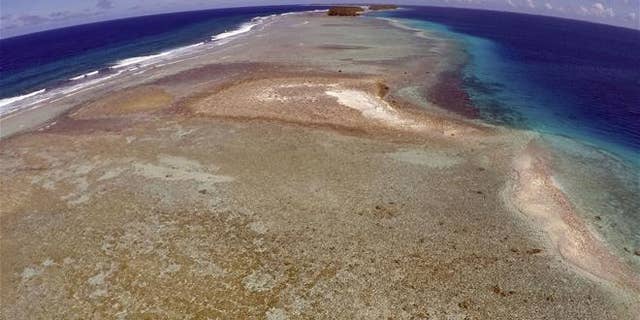 This small uninhabited island is slipping beneath the ocean in the Marshall Islands.