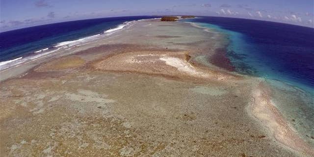 This small uninhabited island is slipping beneath the ocean in the Marshall Islands.