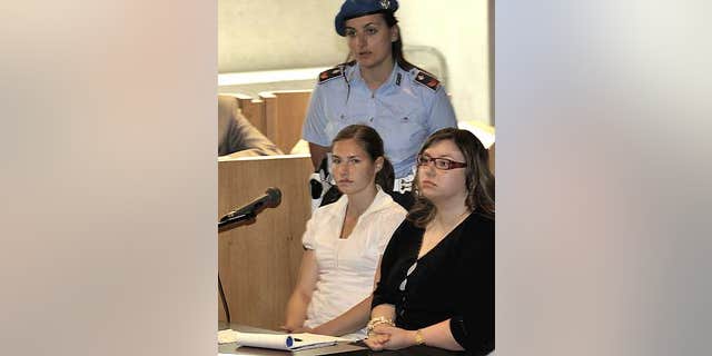 June 12: Amanda Knox testifies during a hearing in the Meredith Kercher murder trial, in Perugia, Italy.