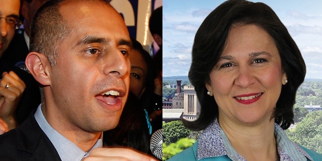 Left: Democrat Jorge Elorza celebrates his win over Independent Vincent Cianci, Jr. in the Providence mayoral race, Tuesday, Nov. 4, 2014, in Providence, R.I.. (AP Photo/Stew Milne) Right: Nellie Gorbea (Photo: Gorbea campaign website)