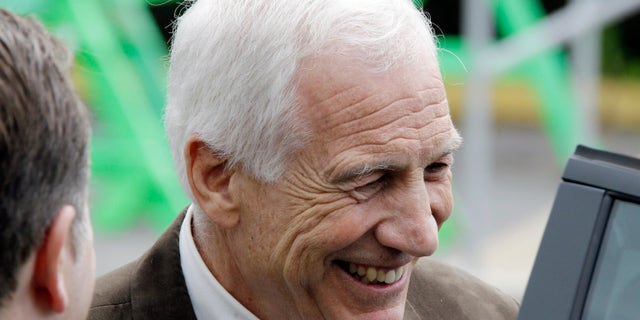 June 6: Former Penn State University assistant football coach Jerry Sandusky after completing jury selection for his trial at the Centre County Courthouse in Bellefonte, Pa.