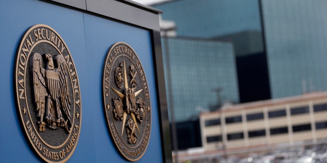 June 6, 2013: In this file photo National Security Agency plaques are seen at the compound at Fort Meade, Md.