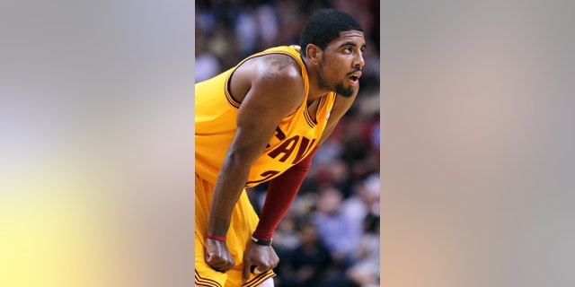 Cleveland Cavaliers' Kyrie Irving appears during the first quarter of their NBA basketball game against the Miami Heat, Sunday, Feb. 24, 2013, in Miami. The Heat won 109-105. (AP Photo/El Nuevo Herald, David Santiago) MAGS OUT