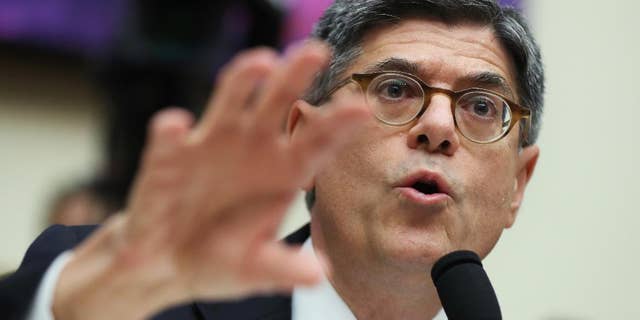 Treasury Secretary Jacob Lew testifies on Capitol Hill in Washington, Thursday, Sept. 22, 2016, before the House Financial Services Committee hearing on "the Annual Report of the Financial Stability Oversight Council." (AP Photo/Manuel Balce Ceneta)